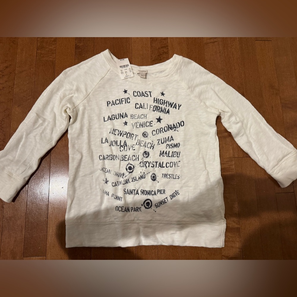 NWT J. Crew Cotton Crewneck Sweatshirt